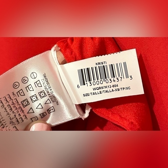 New BCBG MaxAzria Kristi Layered Red Dress Cutout Size XS - Picture 11 of 11